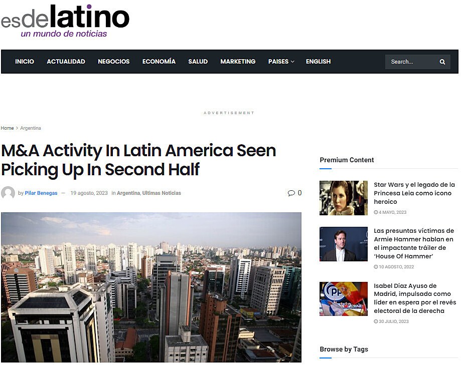 M&A Activity In Latin America Seen Picking Up In Second Half